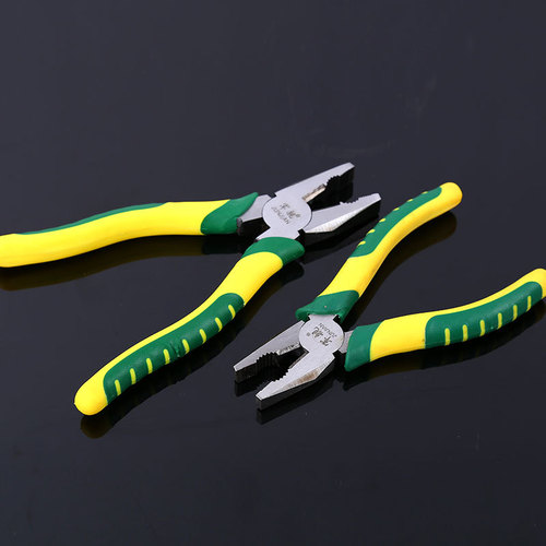 Plastic handle 8-inch wire pliers wholesale pliers 6-inch labor-saving flat-nose pliers vise electrician pliers