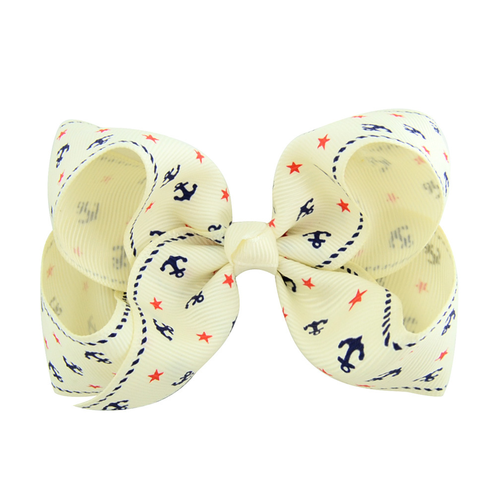 New Style Ribbon Striped Navy Bow Polka Dot Hairpin Set display picture 6