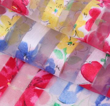 新款女装面料  经典条子欧根纱印花 各种花型