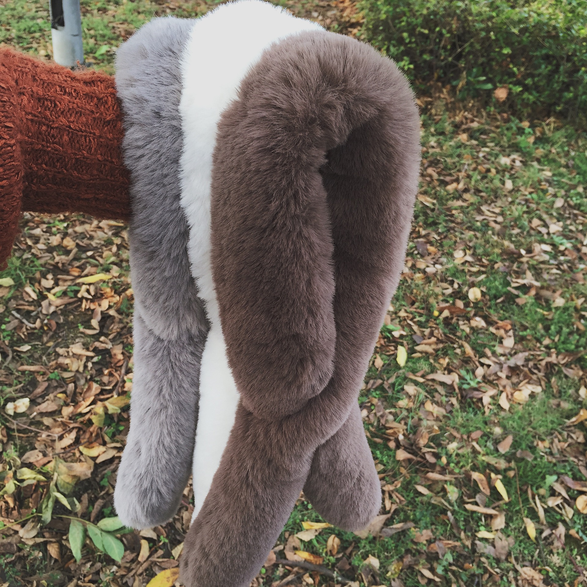 ( Loss Clearance) Autumn And Winter Children's Imitation Rex Rabbit Fur Scarf Baby Korean Version Warm Imitation Rabbit Fur Scarf