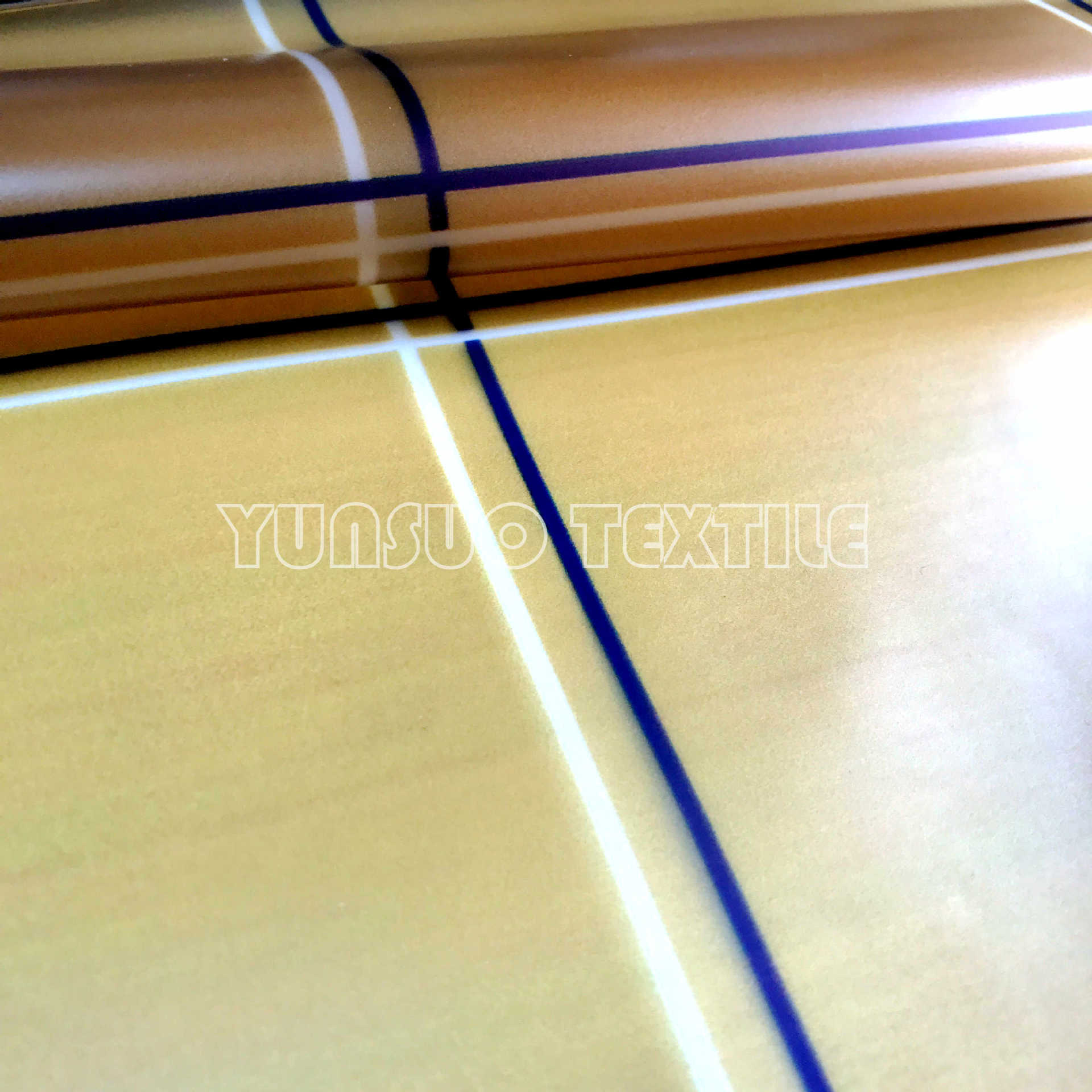 黄色格子TPU 线条简约 时尚雨衣面料