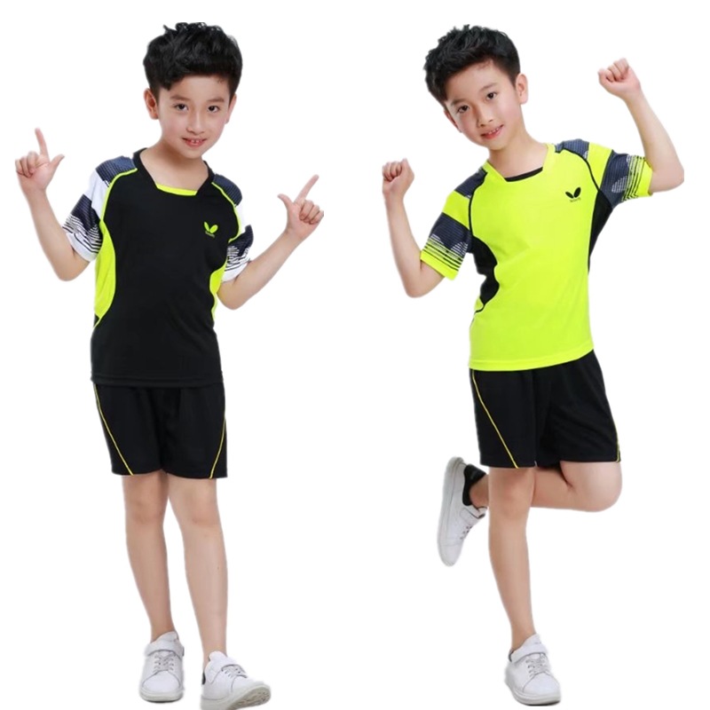 New summer new children's table tennis clothes breathable quick-drying short-sleeved sports suit badminton clothes boys 2121B