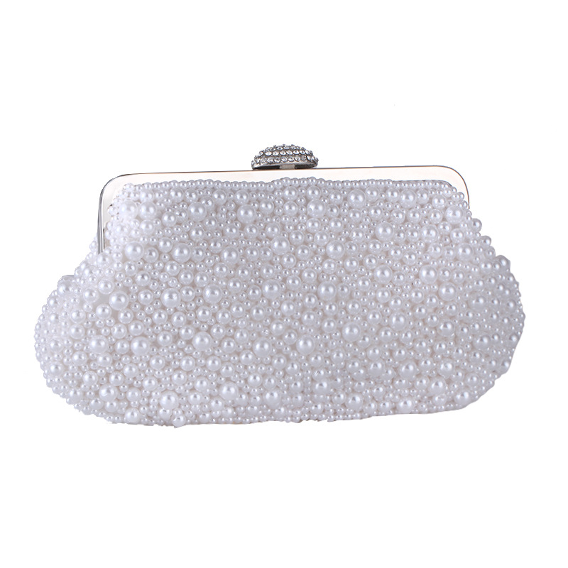 Women Bag New Handmade Pearl Bag Fashion Evening Banquet Handle Clutch display picture 18