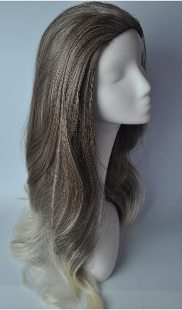 Estilo europeo y americano cos / party peluca popular fiesta cubierta de cabeza de fábrica cabello liso