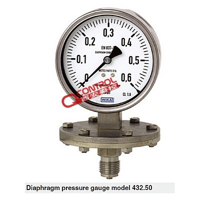 【秦控】德国WIKA压力表432.50.160 433.50.160 膜片式压力表
