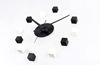 Fashion Creative Black and White Block Clock DIY Hanging Clock 3D Three -dimensional True Wooden Block DIY Clock Diyi Self -Sticking Clocks