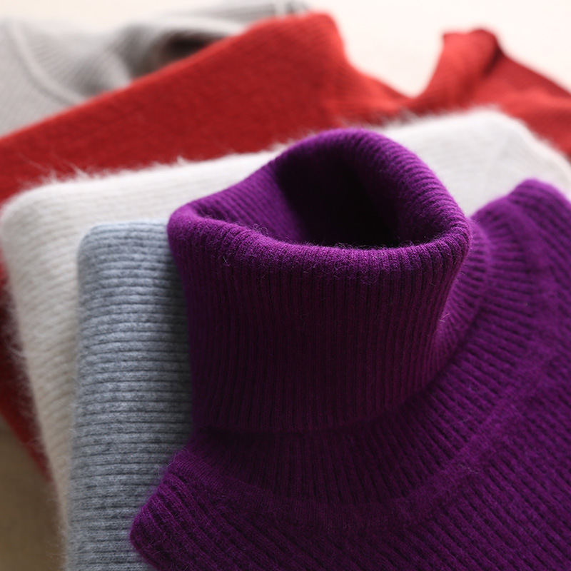 Manufactor Direct selling Autumn and winter lady Cardigan High collar sweater Self cultivation Large Socket Cashmere sweater Primer knitting Pullover