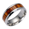 Wedding ring for beloved, stone inlay stainless steel, accessory, European style, wholesale