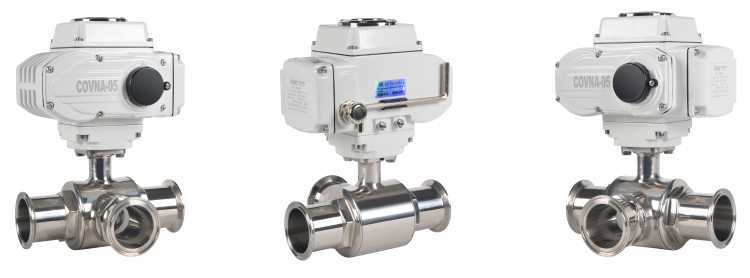 3通不锈钢电动球阀  开关型电动三通球阀