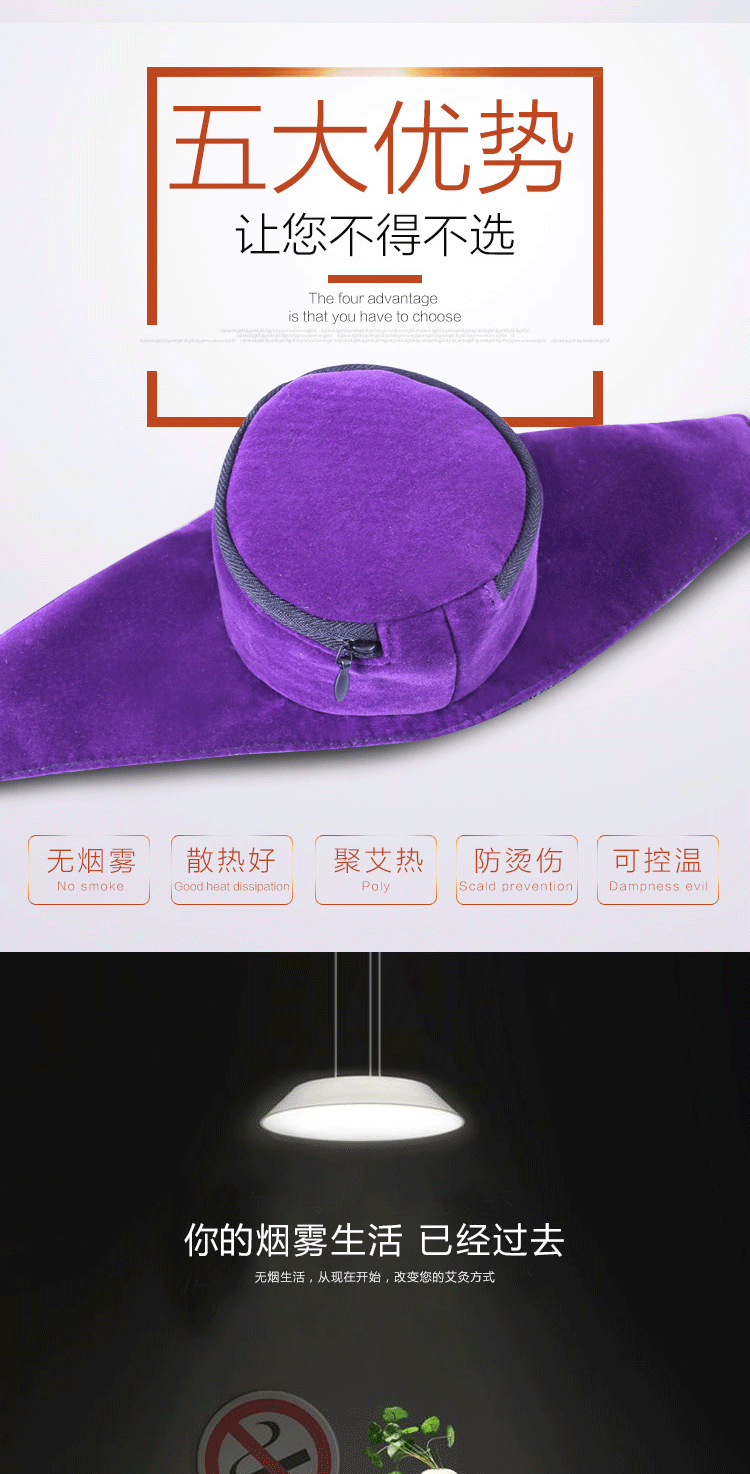 Single-Panel Copper Moxibustion Box with Fleece Cloth Cover Warm Moxa Therapy Device for Body Wellness and Massage key features