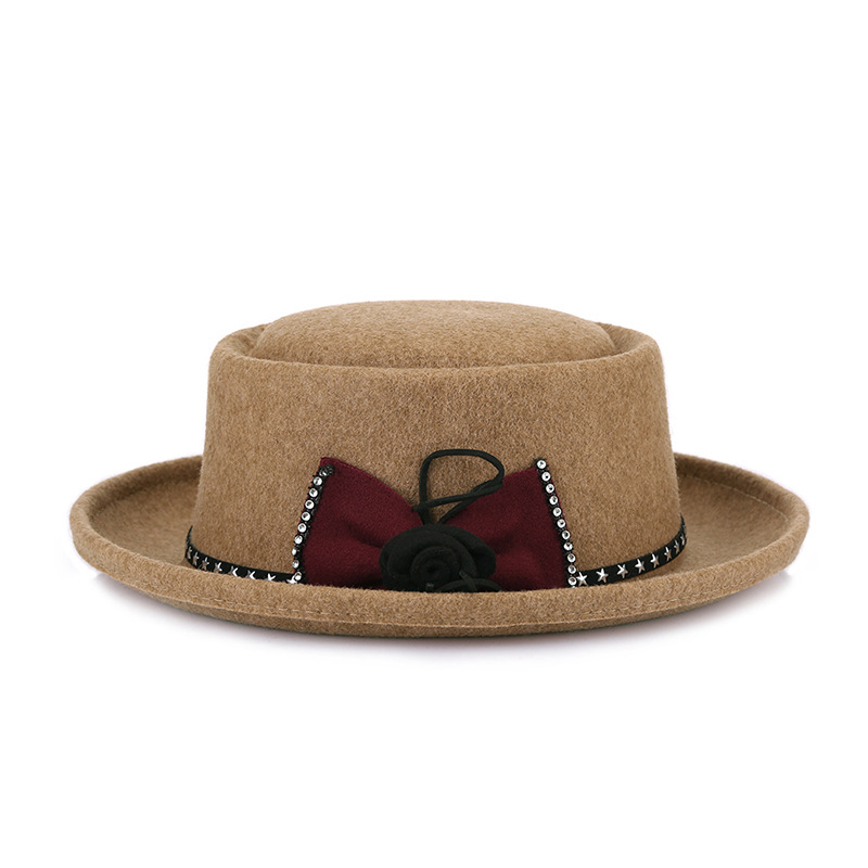 Otoño e invierno sombrero de las mujeres al aire libre a prueba de frío caliente bolsa de pelo ayuda Amazon Jazz sombrero de lana hermosa nueva