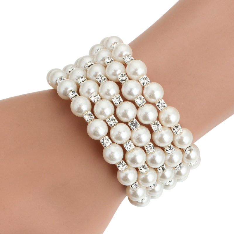 Korea style Pearlsbracelet (7 layers of gold)NHGY0571-7 layers of gold