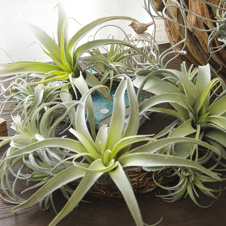 厂家直销批发植毛空气草 仿真凤梨 酒店橱窗装饰假花婚庆塑料花