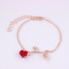 Fashionable bracelet, cute jewelry, accessory, European style, simple and elegant design, flowered, wholesale