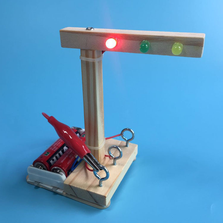 科技小制作电子灯 儿童玩具红绿灯 智力拼装手工制作DIY手工材料