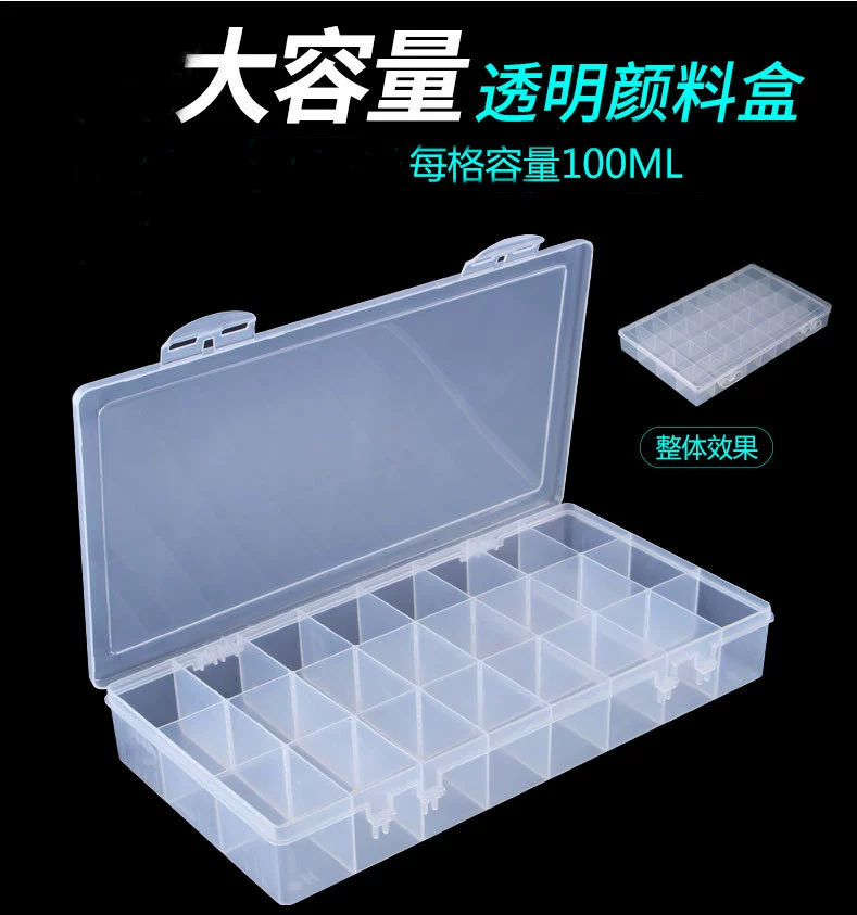 Гуашь палитра поле 36 плюс глубокий 100 мл большой емкости прозрачный PP акварель упаковочной коробки искусства большая бутылка краски коробка