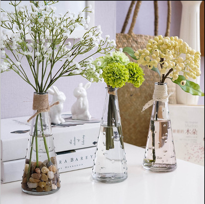 批发小雨点玻璃花瓶 现代透明玻璃插花瓶摆件 小口许愿瓶 举报