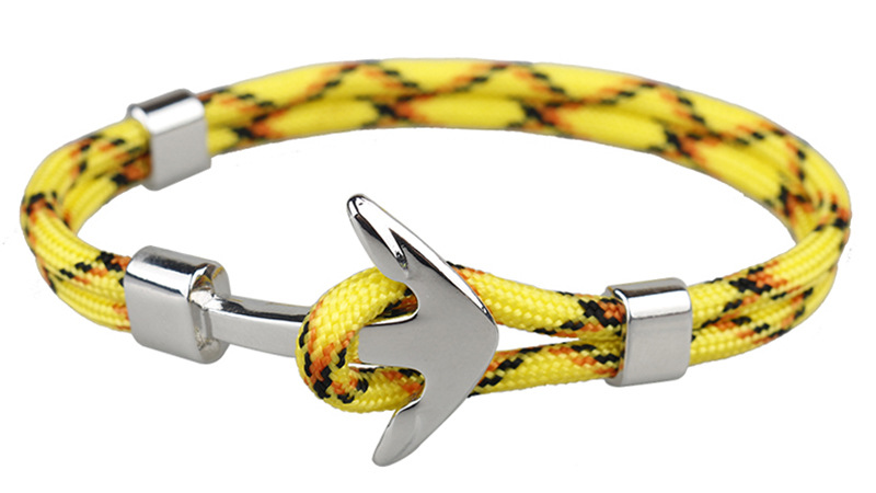 13g Weight Bracelets Classification Alloy, rope Chain Material 1 Piece Quantity Daily, Street Occasion Alloy, rope Material Anchor Pattern Men's Gender Layered Design Casual, Retro Style Casual Retro Anchor Alloy Rope Layered Men's Bracelets Men's Chain Bracelets 3