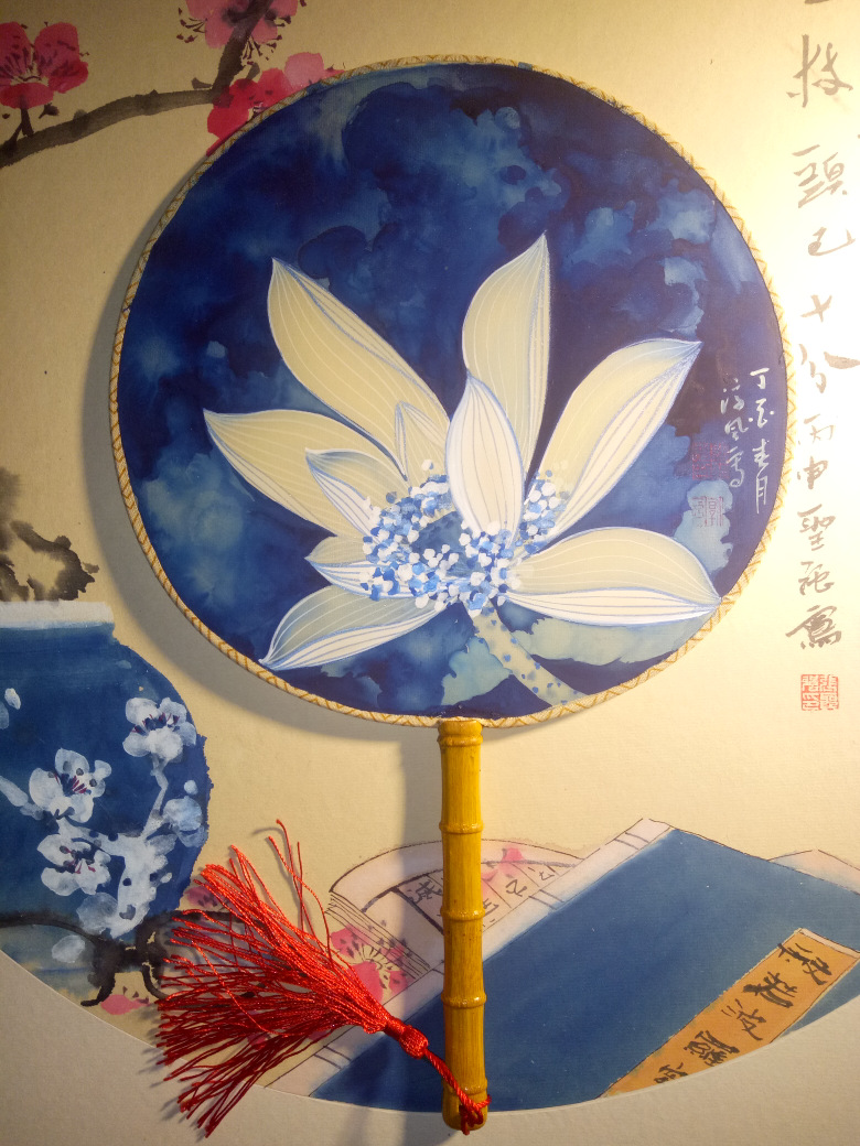 红面新娘宫扇*空白团扇*秀禾团扇*真丝绘画*DIY中国风广告扇竹节-阿里巴巴
