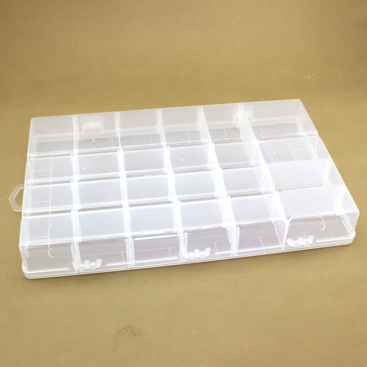 Extra -large 24 square square box plastic box transparent PP parts storage box jewelry finishing box chronic component box