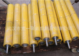 供应湖北武汉输送皮带用胶辊包胶加工，包聚氨酯橡胶，托辊，滚筒