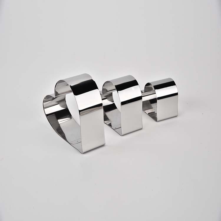 心形不銹鋼慕斯圈三件套 蛋糕造型模具 烘焙制作創(chuàng)意工具