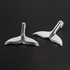 速卖通个性饰品 简约鲸鱼尾巴合金吊坠 手链项链耳环DIY手工配件