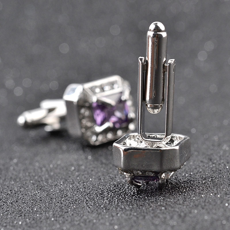 vendita calda gioielli zircone gemelli smalto camicia uomo polsino chiodo accessori personalizzati coppia gioielli_voghion.com