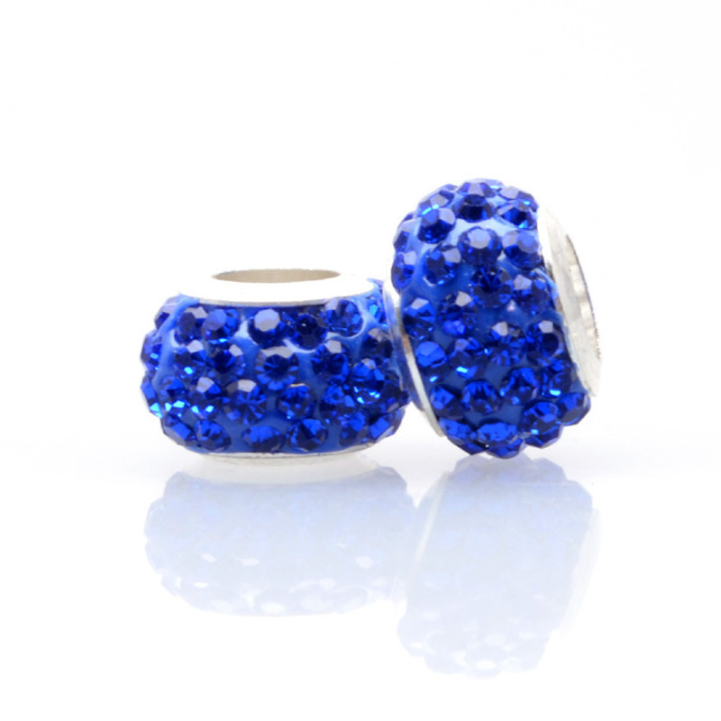 1 Piece Diameter 10mm Alloy Zircon Geometric Polished Beads display picture 4