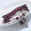 Crystal bracelet with amethyst, fashionable universal jewelry, simple and elegant design, wholesale