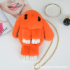 Fashionable children's plush rabbit, chain, bag strap, worn on the shoulder