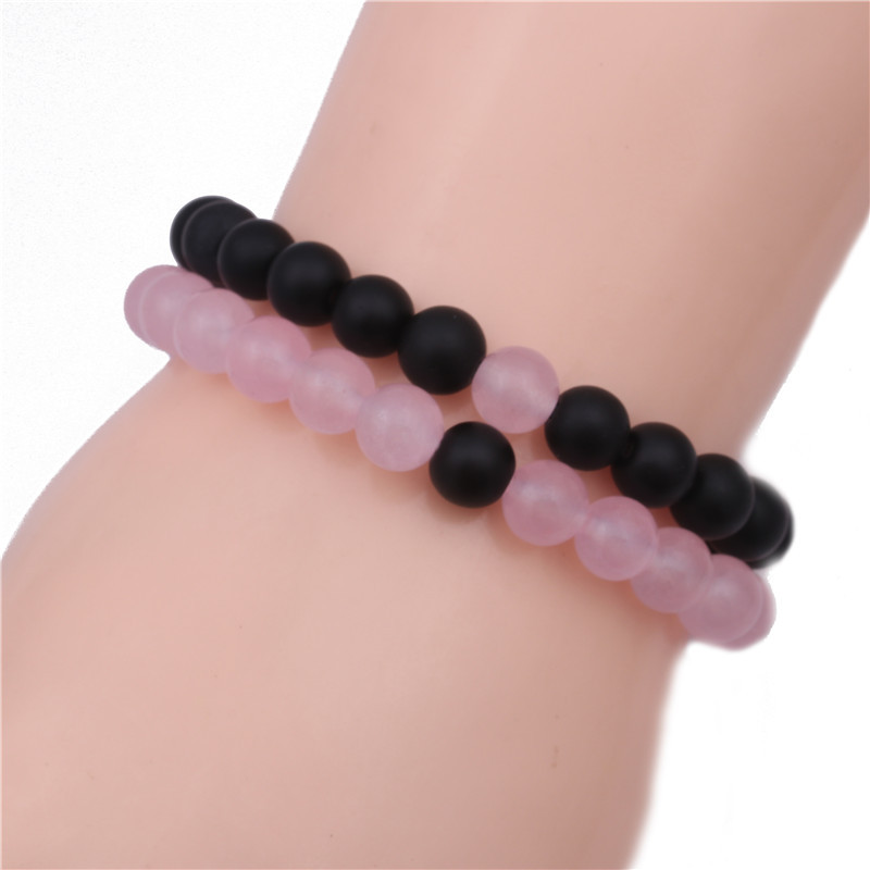 Fashion Simple Color Beaded Heart Bracelet display picture 2