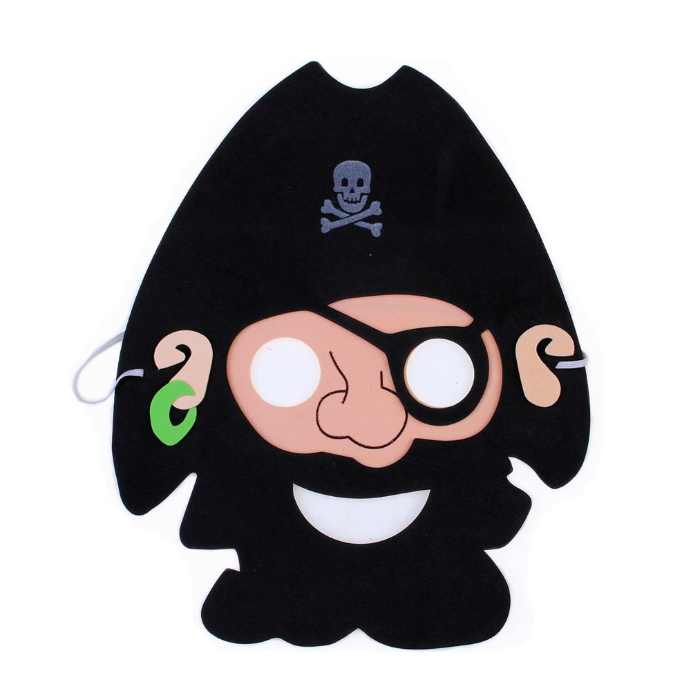 10g Halloween kindergarten Eva máscara de dibujos animados actividad padre-hijo animal vestido pirata máscara calabaza Murciélago