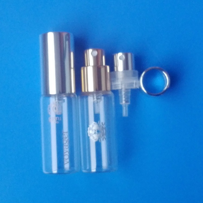 厂家批发塑料卡口电化铝喷头 精油瓶铝罩 拉管玻璃瓶  塑料