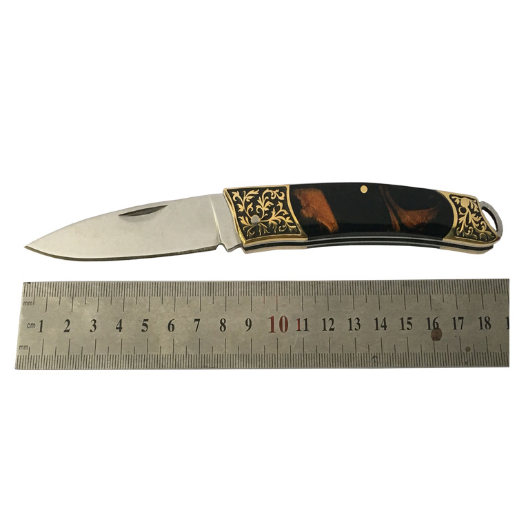 热销折叠小刀 精美纯铜礼品刀 多功能水果刀 户外锋利随身折刀