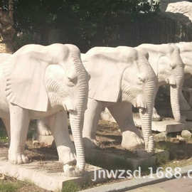 山东石雕厂家供应花岗岩石雕大象 别墅石料大象图片 大理石象报价