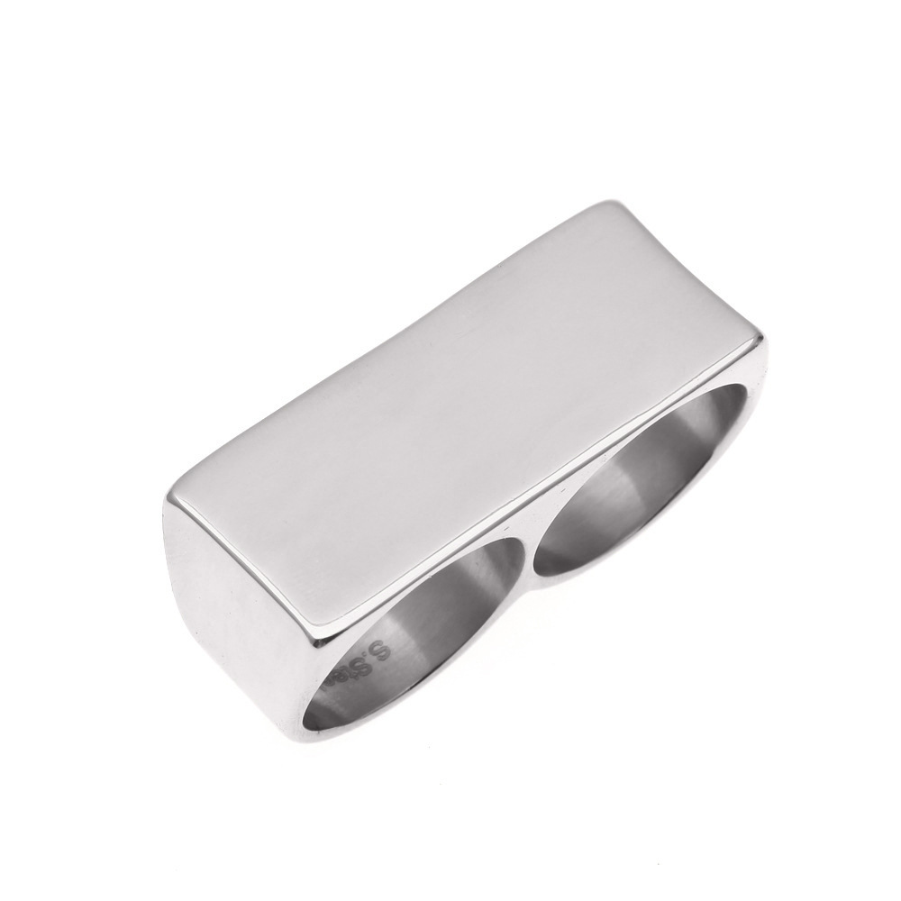Solid Color Pattern Unisex Gender Plating Design Simple Style Solid Color 304 Stainless Steel Plating Unisex Rings