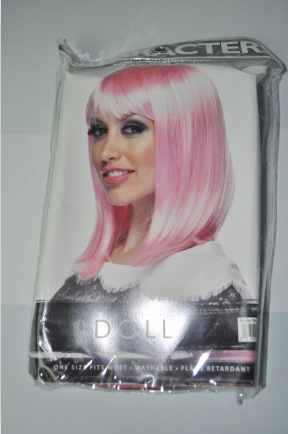 Estilo europeo y americano de estilo medio pelucas de cabello recto fiesta cubierta de cabeza estrella