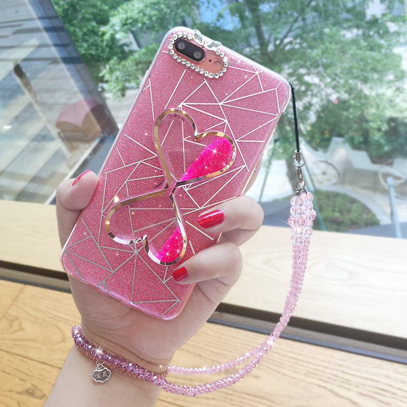 外贸热销iphoneX保护套 苹果8闪粉流沙手机套 oppor11华为手机壳