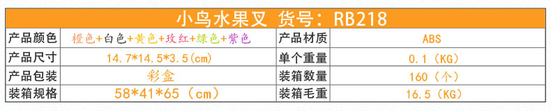 RB218小鸟水果叉01