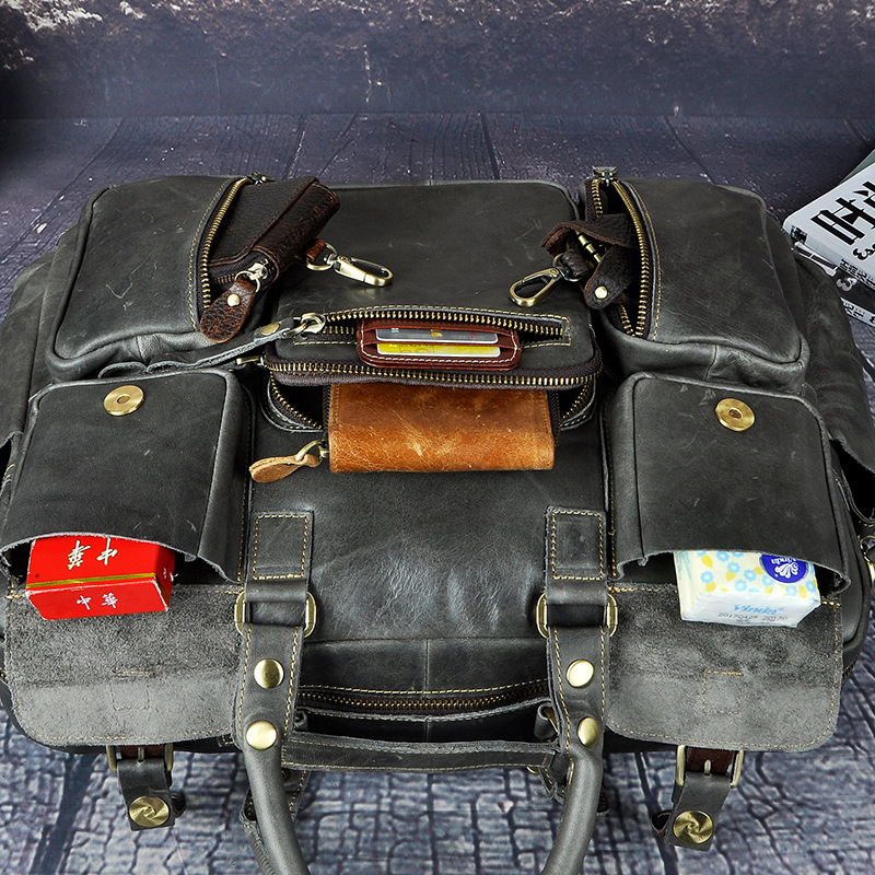 7009079997 2068518898 Original leather Men Fashion Handbag Business Briefcase Commercia Document Laptop Case Design Male Attache Portfolio Bag 3061-bu