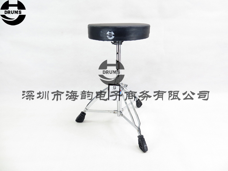 海韵打击乐HY DRUMS架子鼓25mm管四孔插杆式10寸皮革圆形鼓凳鼓椅