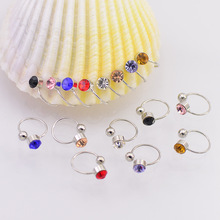 Japanese and Korean popular non-pierced earrings, metal U-shaped clips with diamonds, simple fake earrings
