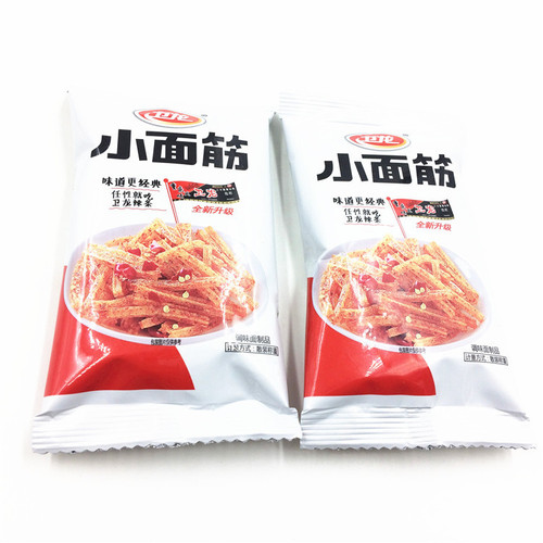 Wèilóng xiǎo miàn jīn independent small packs snack - one box weighs about 10 jin, approximately 200 packs