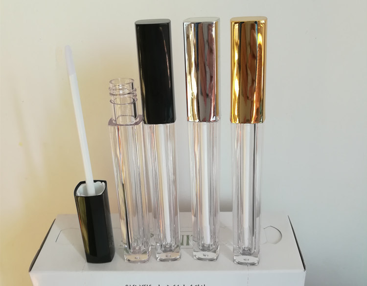 De alta calidad de plástico tubo de brillo de labios cuadrado de pared gruesa de alta calidad transparente labio esmalte tubo DIY vacío labio tubo botella vacía personalizable