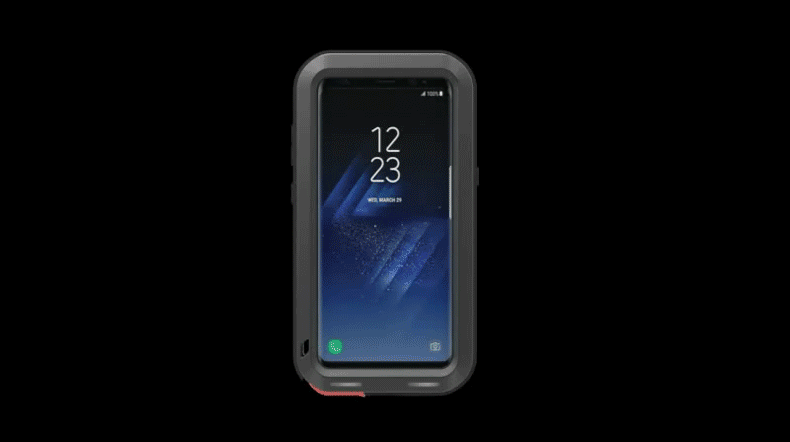 LOVE MEI Powerful Water Resistant Shockproof Dust/Dirt/Snow Proof Aluminum Metal Outdoor Heavy Duty Case Cover for Samsung Galaxy S8 & Samsung Galaxy S8 Plus