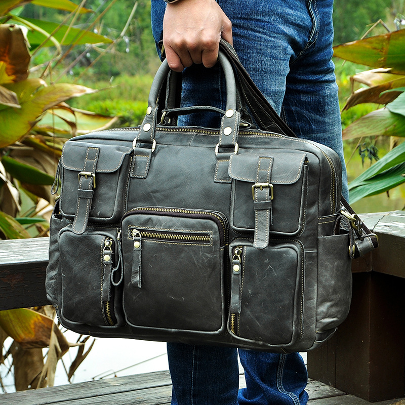 7258778008 2068518898 Original leather Men Fashion Handbag Business Briefcase Commercia Document Laptop Case Design Male Attache Portfolio Bag 3061-bu