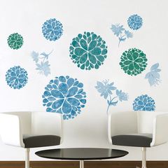 New wall sticker manufacturer wholesale bedroom and living room removable elegant flower ball combination self-adhesive wall sticker XH9286
