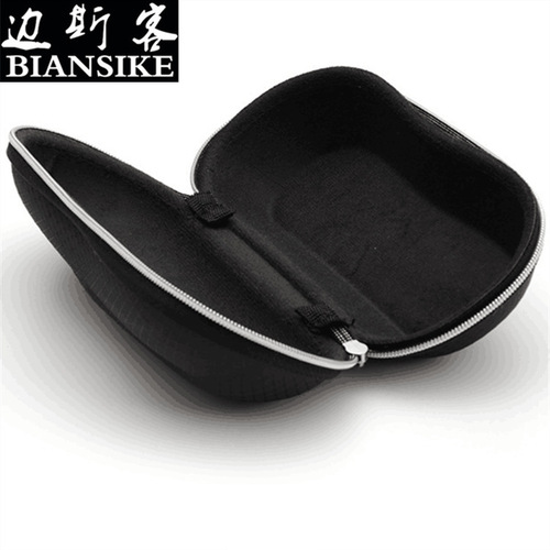 New round glasses case for men and women, zipper fiber anti-stress glasses case, portable sunglasses case