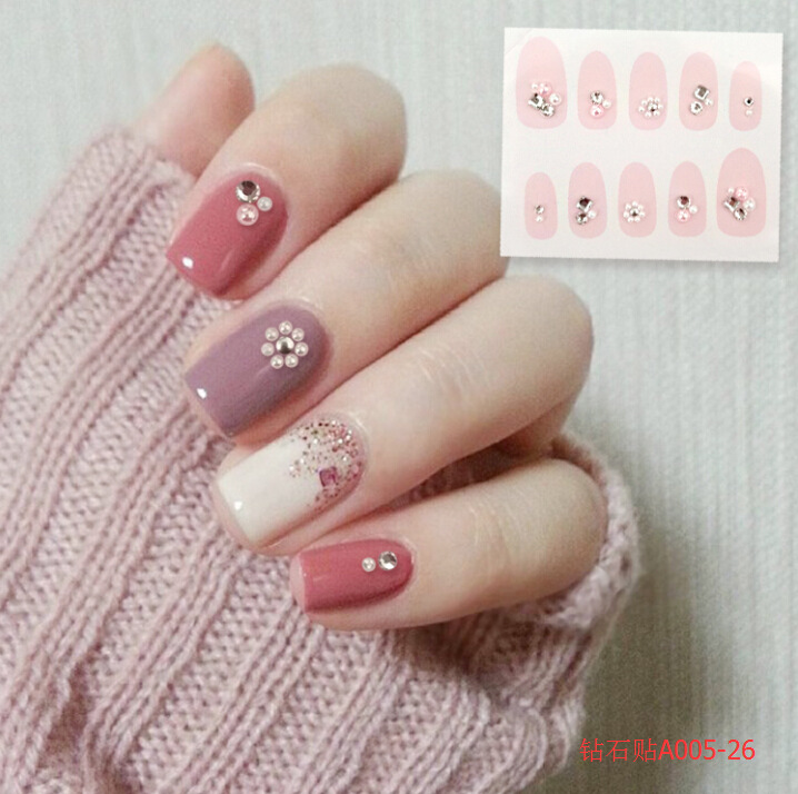 New fashionable diamond-shaped nail stickers, diamond nail stickers for decoration, Korean DIY 3D diamond customization detail image 19